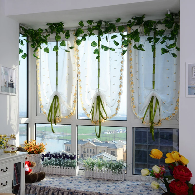 Пасторальная кровать шторы на окна 80*100 см украшение дома вуаль тюль прозрачные