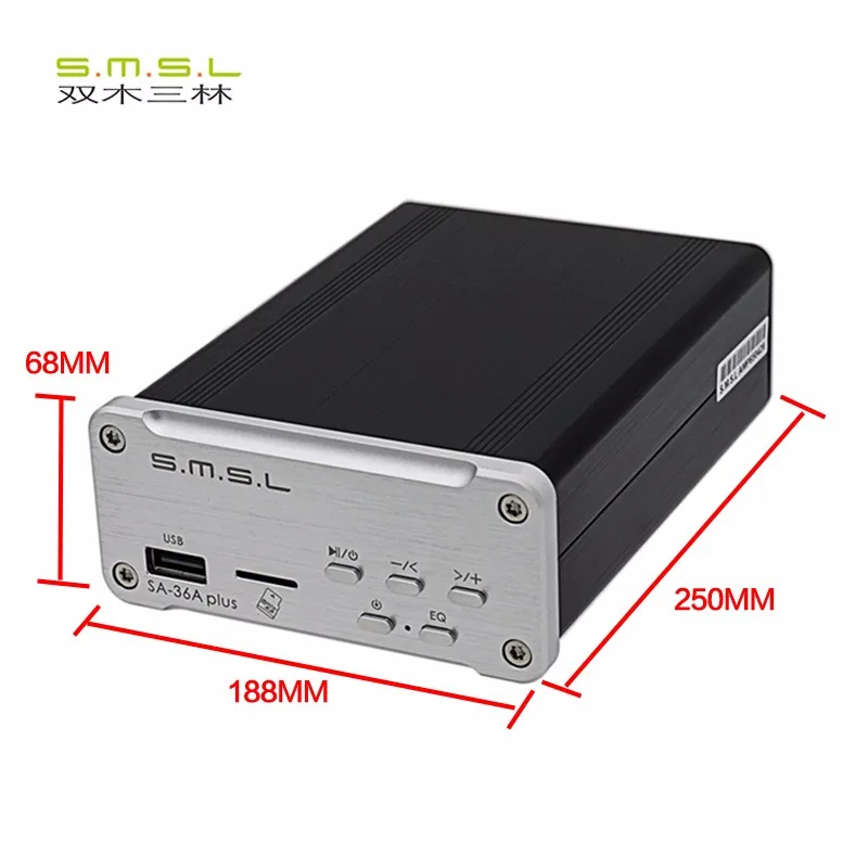 SMSL SA-36A Plus 30 Вт TPA3118 Класс d Bluetooth AUX Hi-Fi цифровой усилитель мощности Bluetooth/USB/AUX/TF карта/U дисковый вход