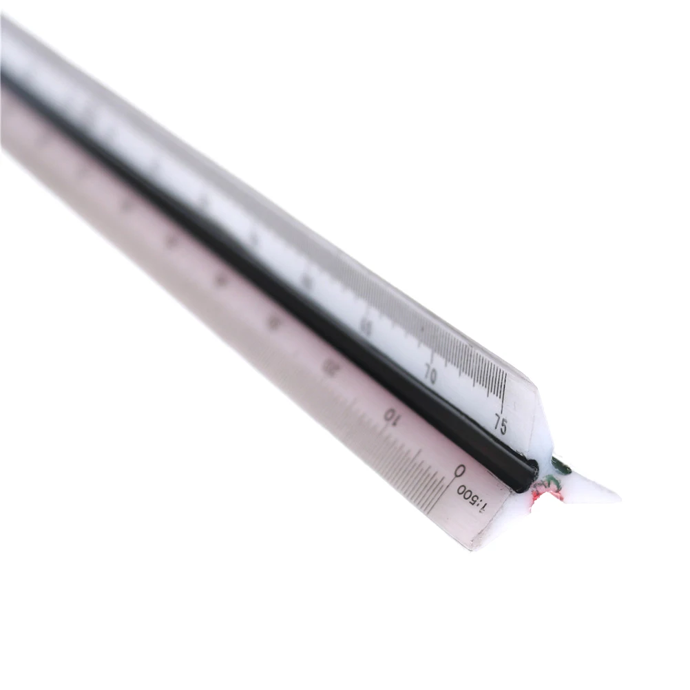 1pc 1:100 1:200 1:250 1:300 1:400 1:500 Triangular Metric Scale Ruler 300mm | Инструменты
