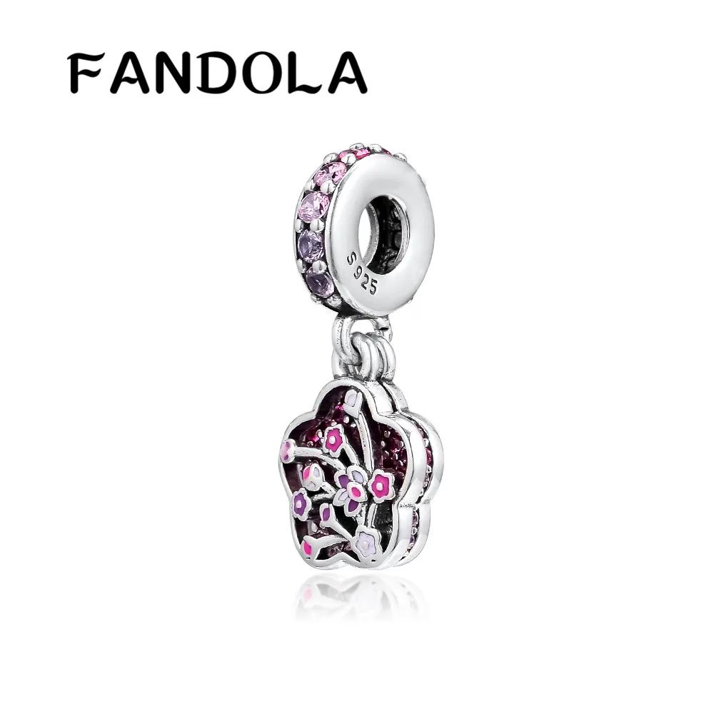 Подвески из серебра 925 пробы в виде Цветка Персика для браслета Pandora | Украшения и
