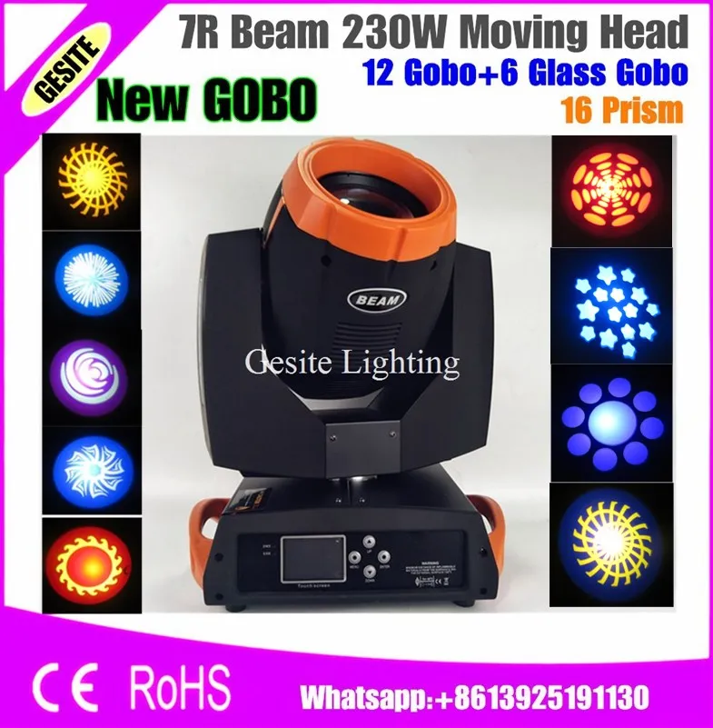 2 шт./лот 7R перемещающаяся головка DMX512 Диско DJ 230 Вт Шарпи Луч профессионального
