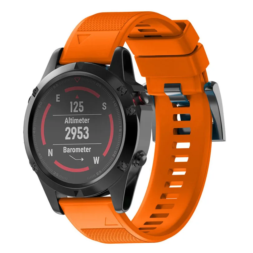 Сменный силиконовый ремешок для Garmin Fenix 5X GPS часы 26 мм резиновая петля