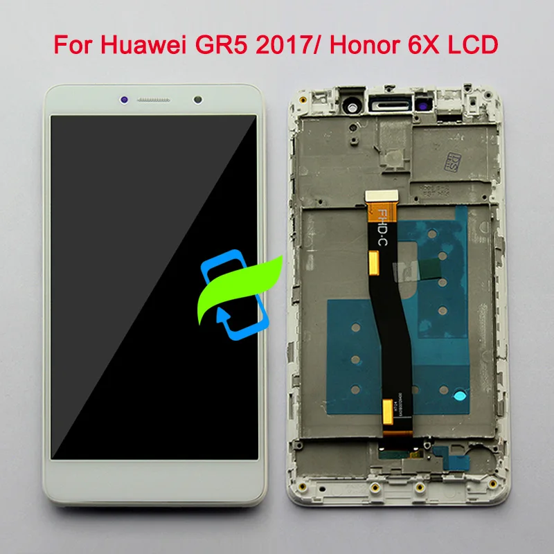 Дисплей 5 дюйма для Huawei GR5 2017 дюймов Женский ЖК дисплей с сенсорным экраном и