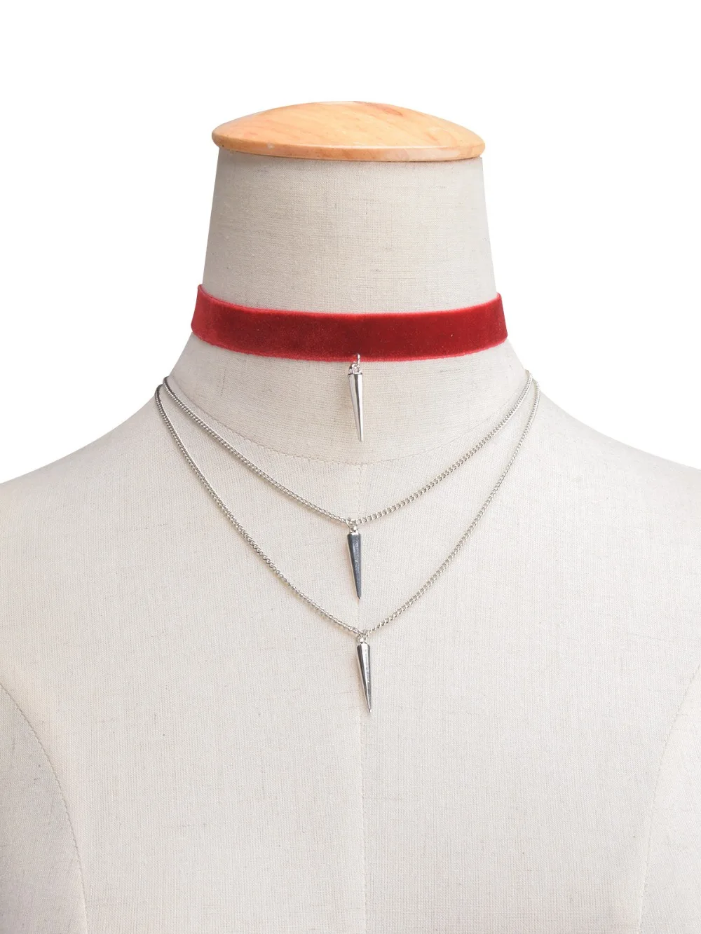 Женское Ожерелье-чокер с заклепками и кисточками цепочка в стиле стимпанк модное