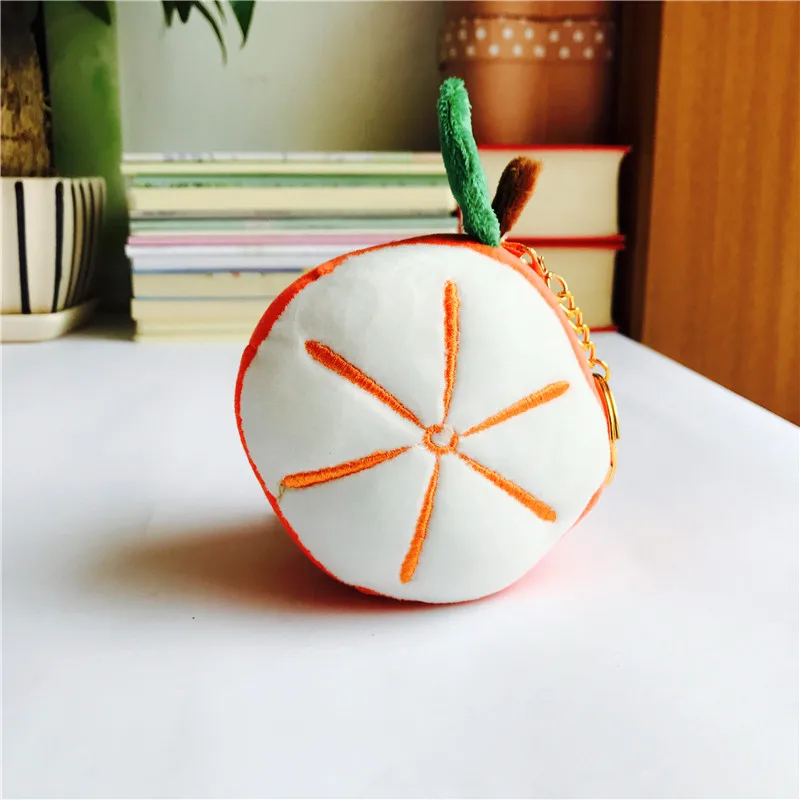 orange 10-19 см маленькие фрукты и овощи банан морковь ананас выбор-плюшевые мягкие игрушки, брелок подвесные плюшевые игрушки куклы - Цвет: orange