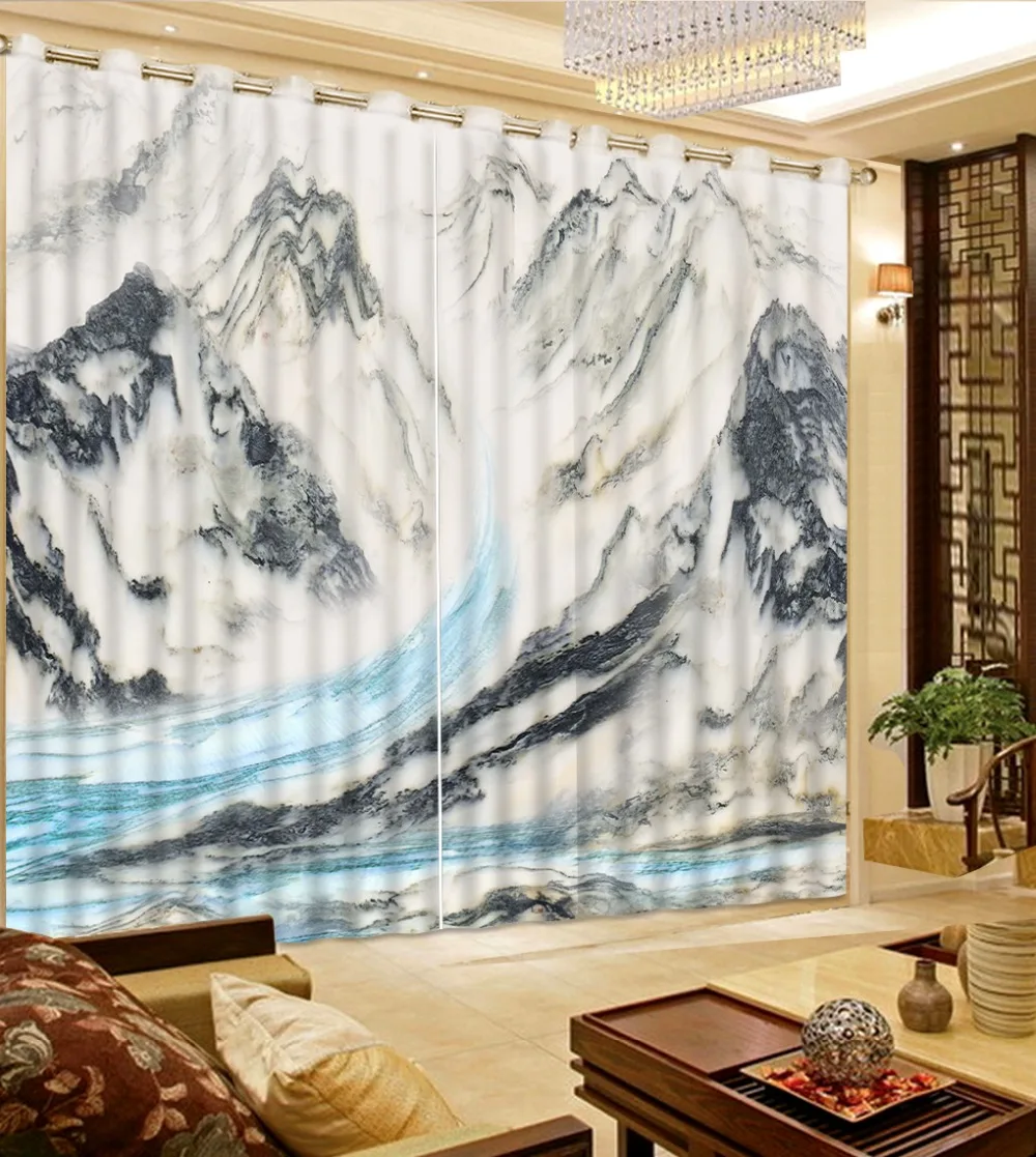 

Luxury Blackout 3D Window CurtainsModern Home Decoration Living Room Curtains 3d curtains