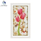 Joy Sunday цветок стиль тюльпан популярный простой китайский вышивка крестиком нить вышивка наборы для украшения дома