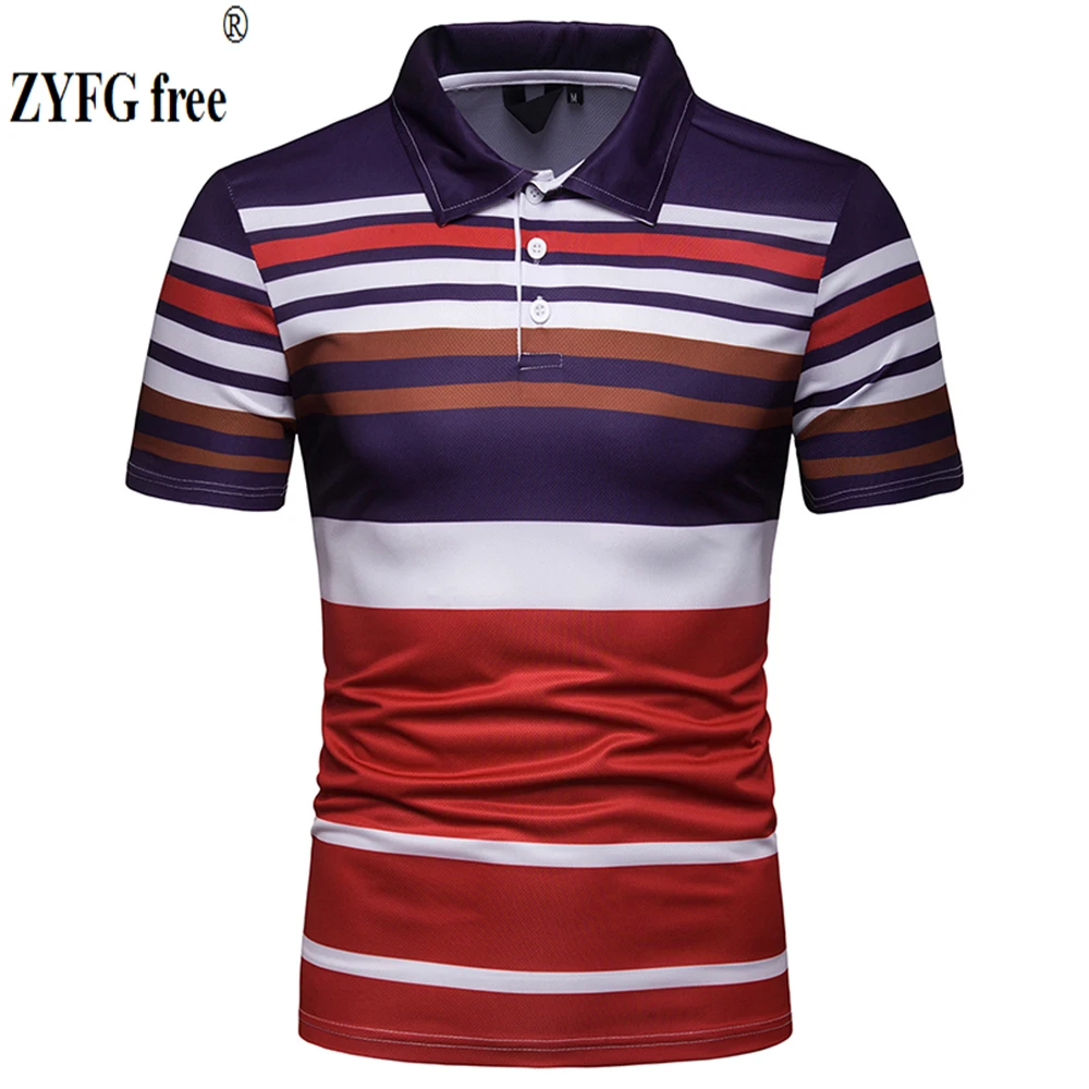 Лидер продаж 2019 летние топы мужские рубашки-поло полосатая рубашка-поло с