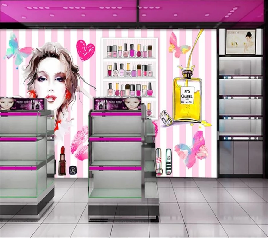 Пользовательские обои 3d фрески модные акварельные задний фон для магазина