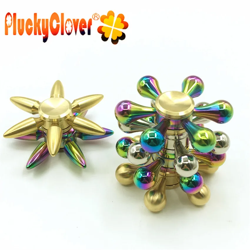 1 шт. съемный шестиугольный Спиннер металлический Радужный ручной шесть рук