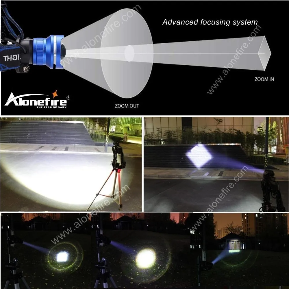 Налобный фонарь AloneFire HP87 Cree XM L T6 L2 светодиодный зум налобный на 5 лм