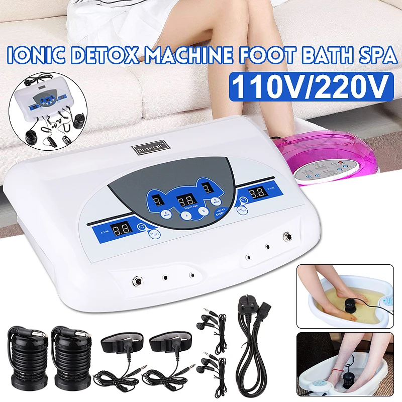 110 V/220 V двойной пользователя Detox ИОННЫХ ванны Иона спа машина сотовый очищения MP3 массивы