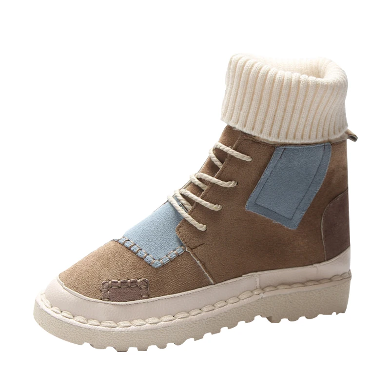 Женские ботильоны на платформе SONDR Черные резиновой подошве со шнуровкой