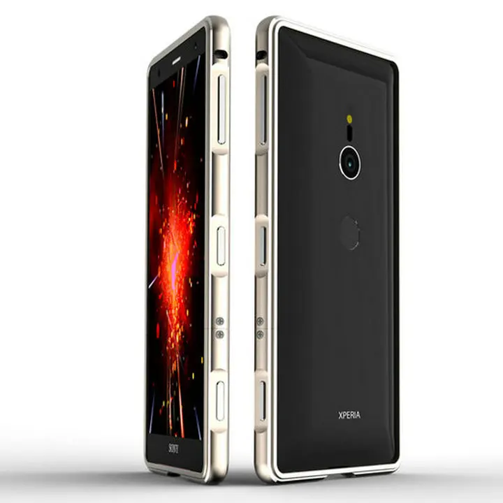 Золотой Для sony Xperia XZ3 6,0 дюймов бампер Роскошный ультра тонкий алюминиевый металлический каркас для sony XZ3 телефон Funda защитный чехол - Цвет: Золотой