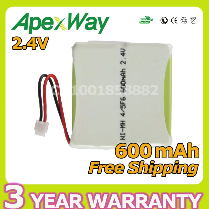 Аккумуляторная батарея Apexway 2 4 В 600 мАч Ni MH 5M702BMX 5M702BMXZ CP77 GP0735 GP0747 для телефона