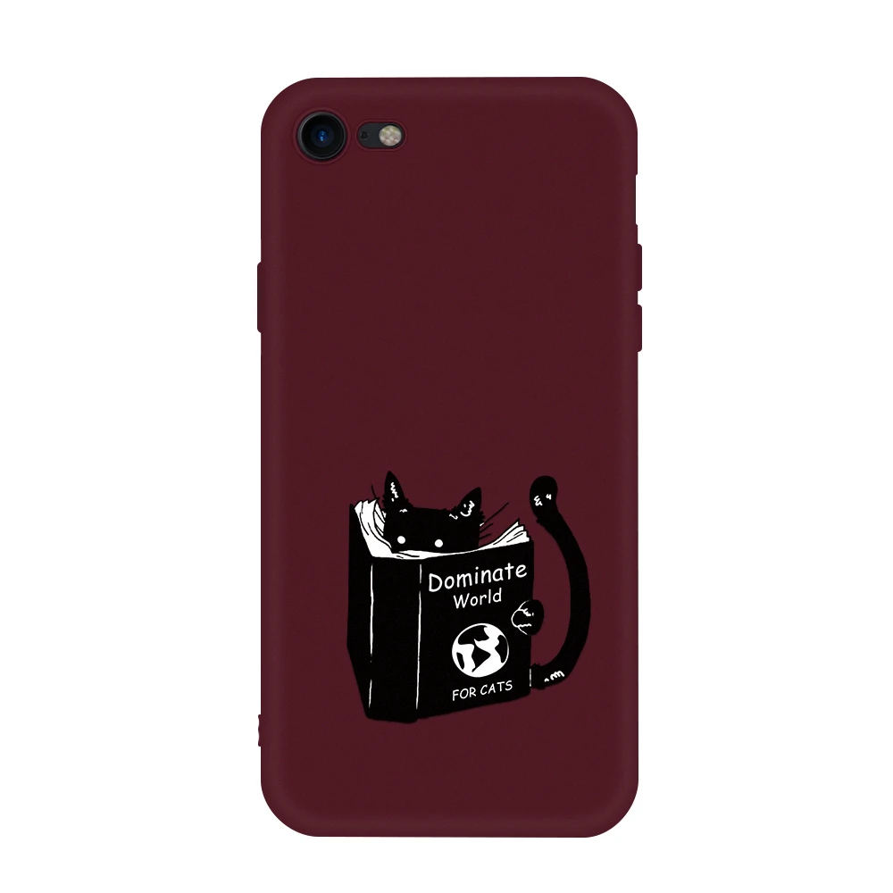 02 Ретро Мультфильм окрашенный чехол для телефона iPhone 7 8 Plus 7Plus 8 Plus для iPhone7 iPhone8 Plus Мягкий чехол красный любовь милый чехол - Цвет: 02