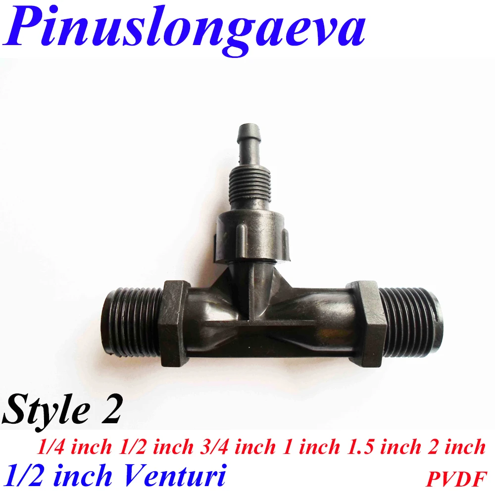 Заводская розетка Pinuslongaeva 1/4 1/2 3/4 1 5 2 дюйма Venturi jet PVDF смеситель для газа и жидкости