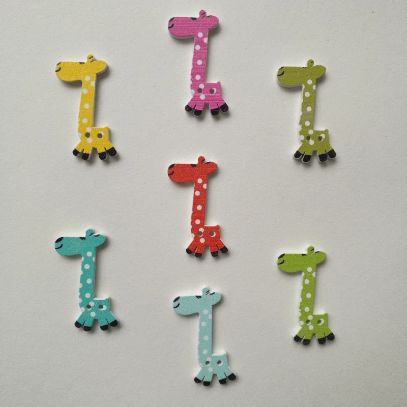 Handicraft Buttons Free Shipping 50pcs Scrapbooking Giraffe Shape Sewing Accessories 2x36mm | Дом и сад