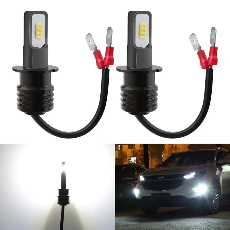 Katur 2 шт. H3 светодиодные лампы для автомобиля фары вождения противотуманные DRL