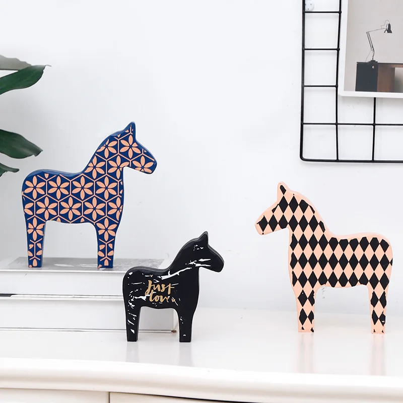 Скандинавские украшения украшение для дома лошадь аксессуары фигурки животных
