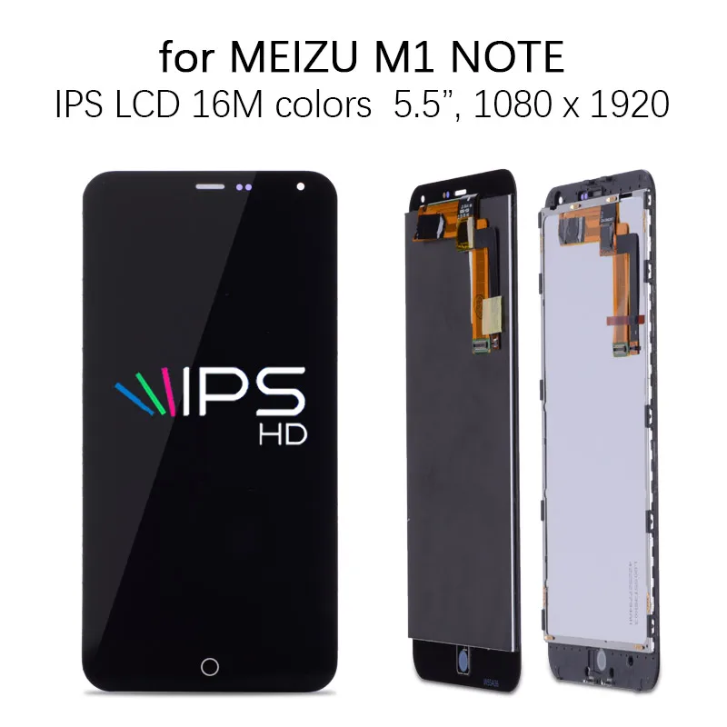 Дисплей для MEIZU M1 NOTE в сборе с тачскрином на рамке Оригинал 5.5''черный|note 5 lcd