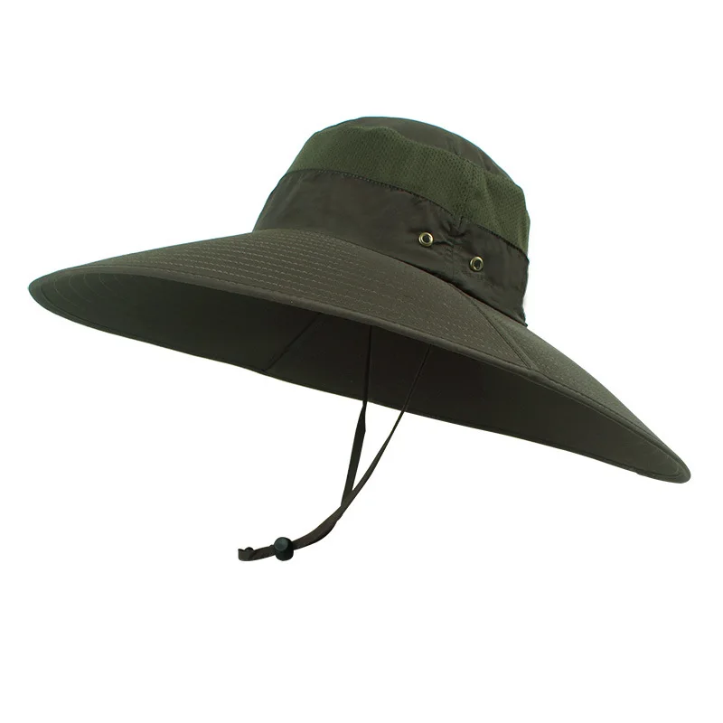 

15cm Super Wide Brim Bucket Hat Quick dry Men sun hat Women Boonie Hat Summer UV Protection Cap Hiking Fishing fisherman hat