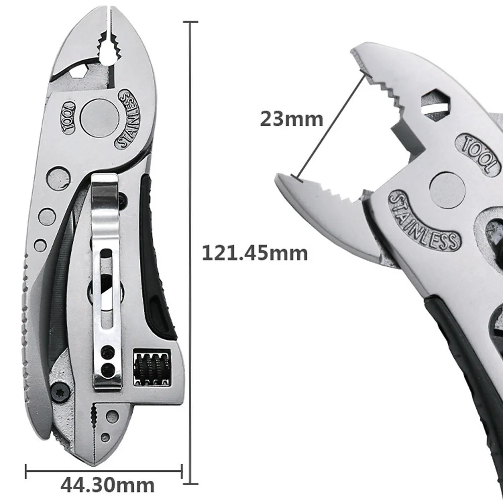 

Outdoor Multi-tool Pliers Camping Hiking Jaw Screwdriver Survival Tool Adjustable Wrench EDC Repair Tool Set