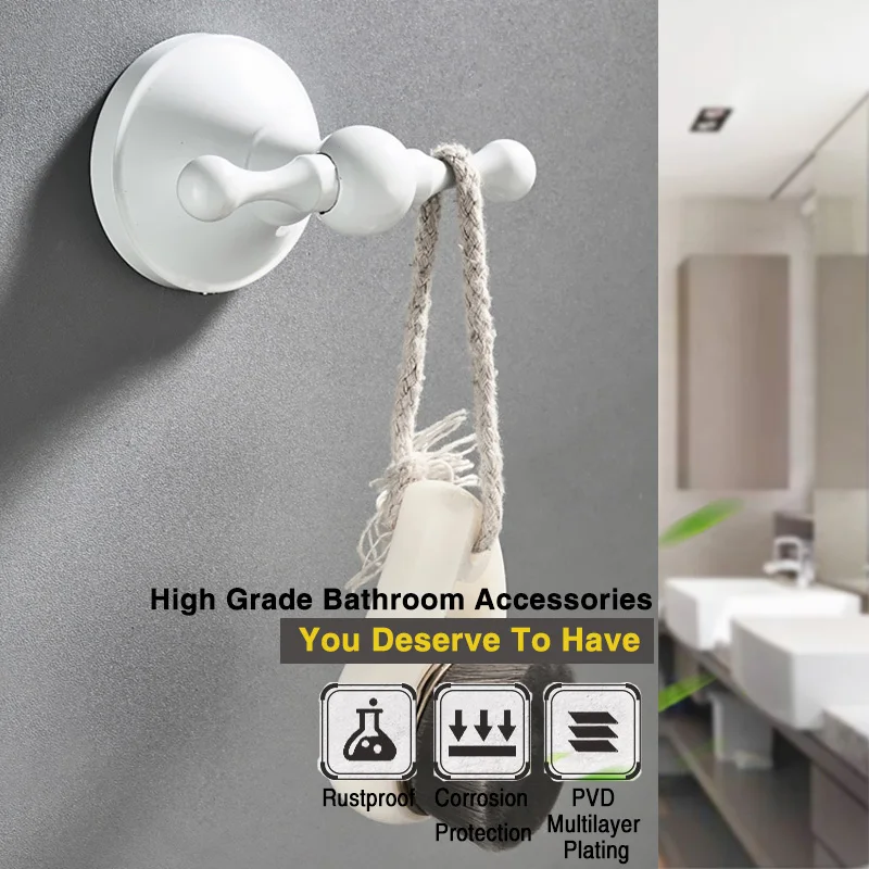 Античный крючок для халата бронзовый черный двойной хромированный Золотой