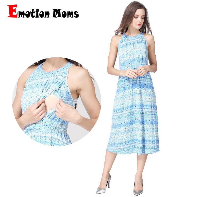 Emotion Moms модная летняя одежда для беременных платье грудного вскармливания женщин
