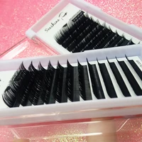 seashine prefessional individual eyelash extension high quality support customize private label 12 linestray free shipping