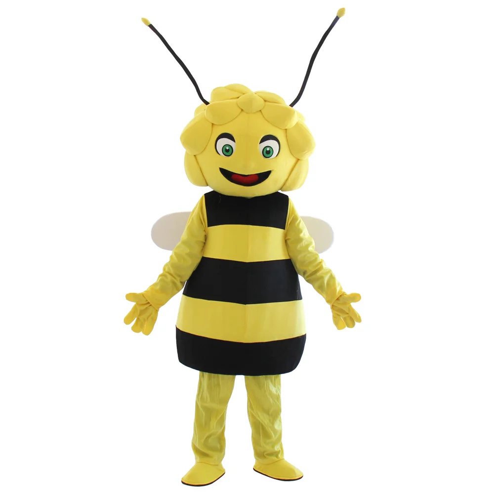 

Maya the bee mascot costume girl's Bee Mascot Costumes Fancy Dress Halloween Party Adult Size Free Shipping
