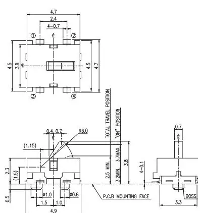 YongYeTai NDT016 G1A ACDT выключатель обнаружения патч 4 контактный Стандартный Выключатель