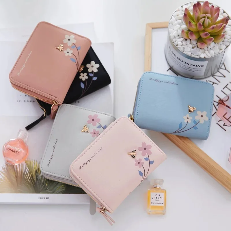 Prettyzys модный кошелек женский маленький на молнии короткий для мелочи из