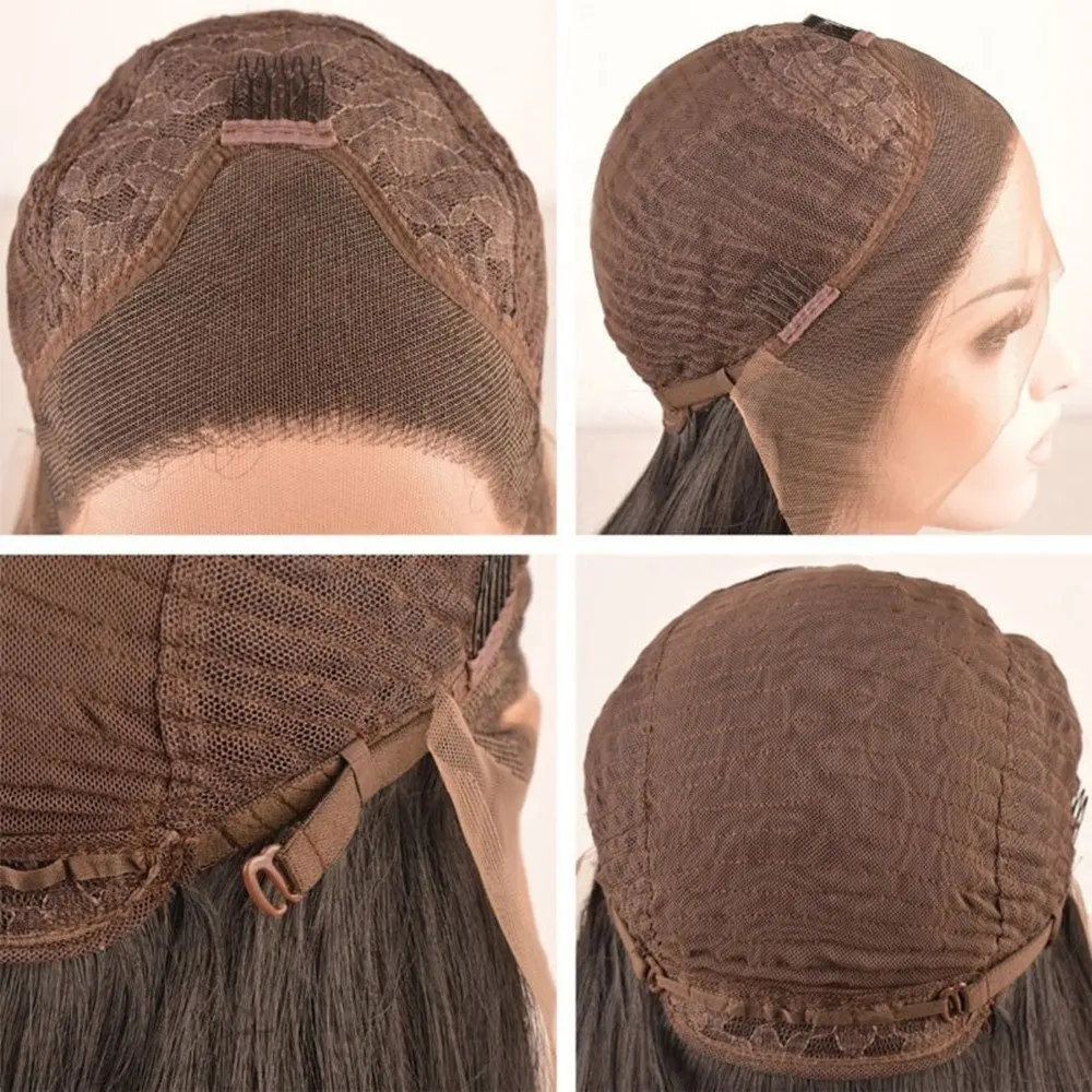

Fantasy Beauty Lace Front Synthetic Wig Wavy Long Dark Green Wig Half Hand Tied Heat Resistant Wig