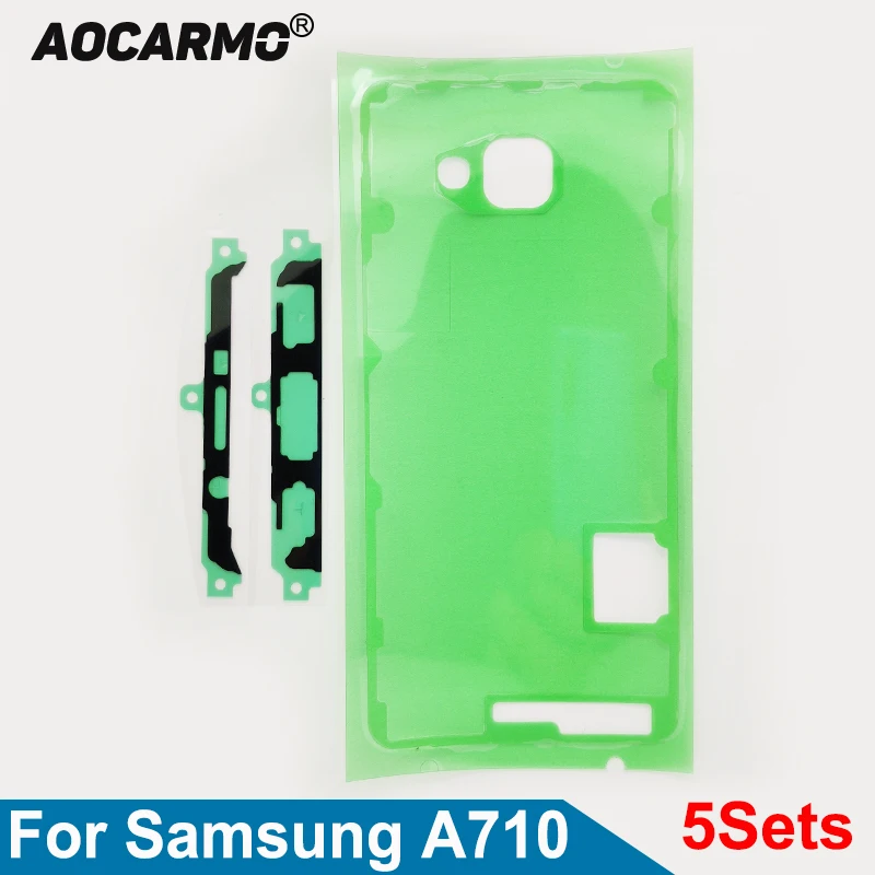 5 компл./лот для Samsung Galaxy A710 A710F A7 (2016) передний ЖК экран клейкая задняя дверь крышка