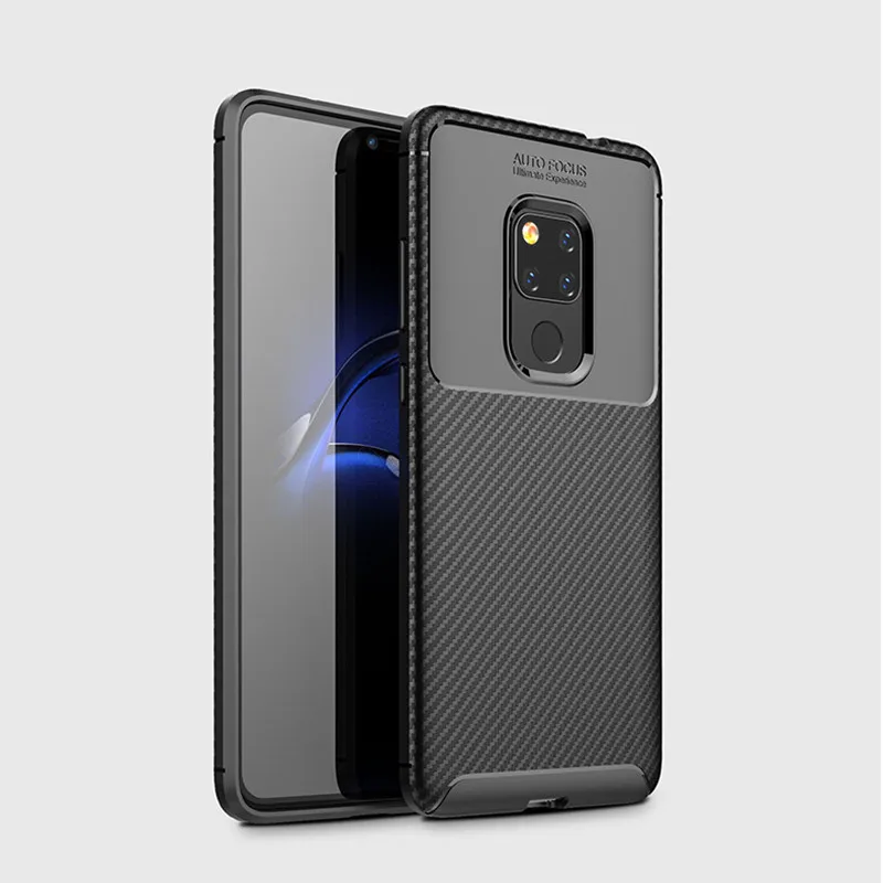 Чехол для Huawei Mate 20 чехол Pro противоударный мягкий силиконовый из углеродного