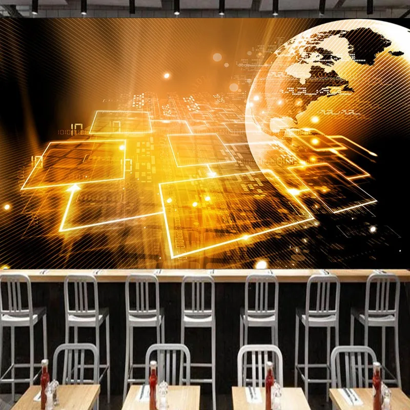 Фотообои 3D современные технологии схема земли инструменты фон обои для гостиной