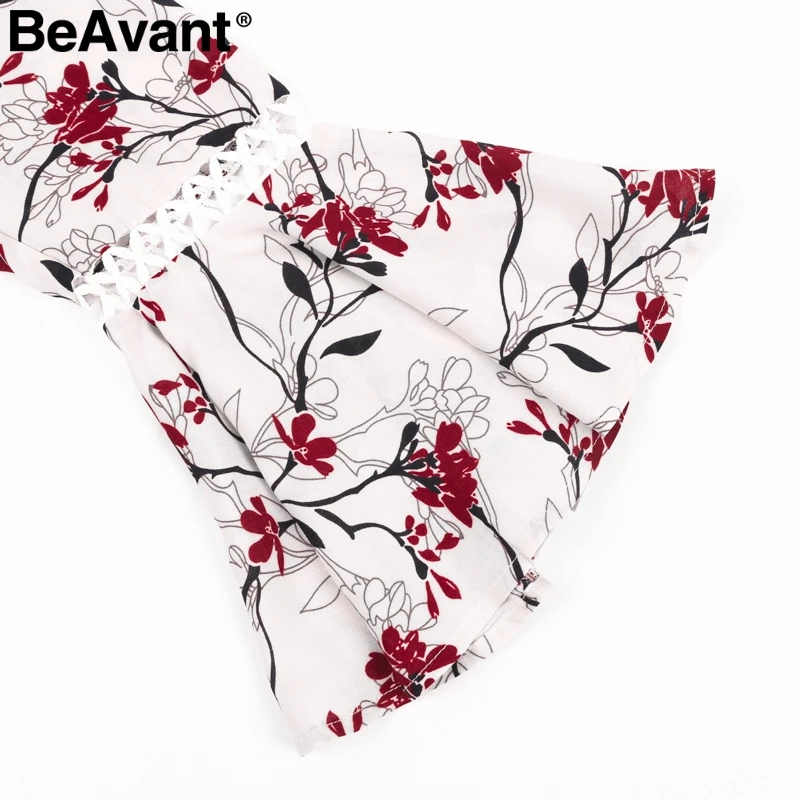 Женское платье-мини BeAvant повседневное пляжное платье с цветочным принтом и