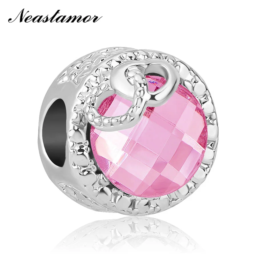 A1357 pink Новинка, бесконечный блеск, милая домашняя бусина, подходит для оригинала Pandora, очаровательный браслет, ожерелье, безделушка, ювелирные изделия для женщин и мужчин, сделай сам - Цвет: A1357 pink