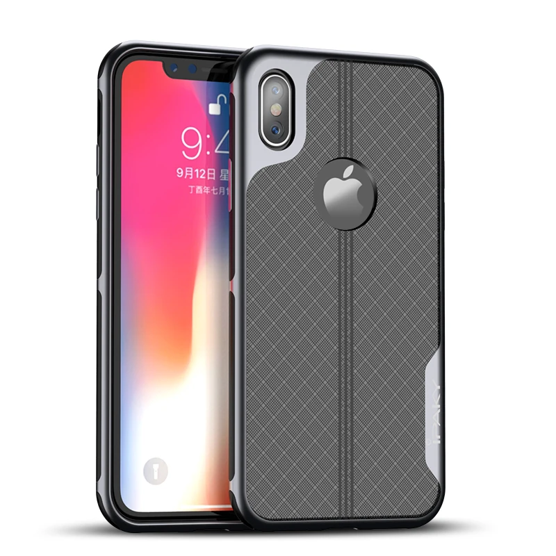 IPaky бренд для Apple IPhone X роскошное покрытие чехла PC Рамка Прозрачная мягкая задняя