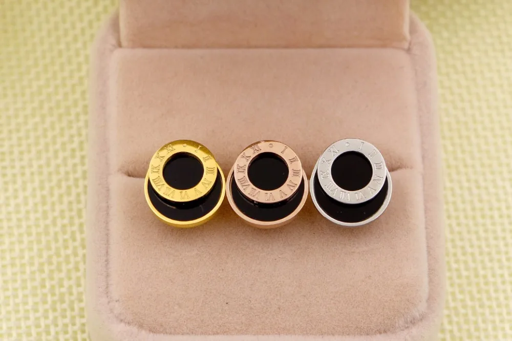 Женские серьги гвоздики из нержавеющей стали с римскими цифрами|earrings women|brand