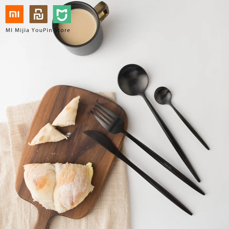 4 шт. набор столовых приборов Xiaomi Mi Home из полированной нержавеющей стали столовые