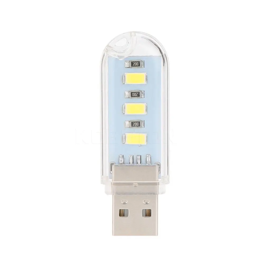 Мини USB Светодиодная настольная лампа для ноутбука 1 шт. белая чтения книг