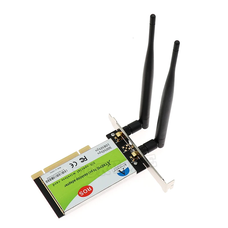 Настольная Двухдиапазонная беспроводная сетевая карта PCI 300 м для поддержки