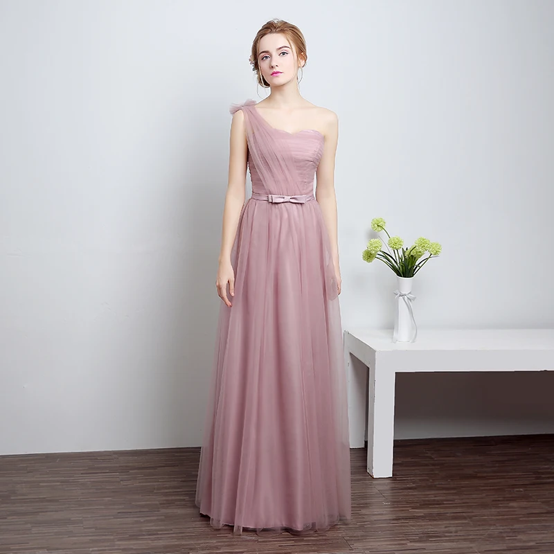 Ruthshen платье подружки невесты длинное Розовое женское невесты/Vestido Madrinha свадебное
