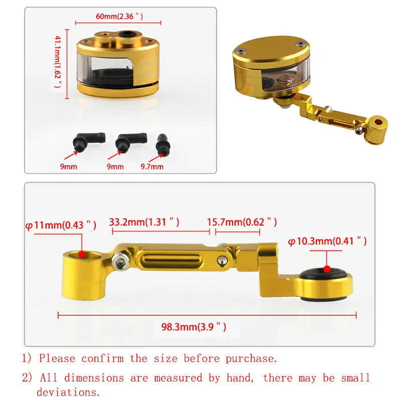 2 шт. Универсальный Мотоцикл с ЧПУ масляный стаканчик тормозной жидкости