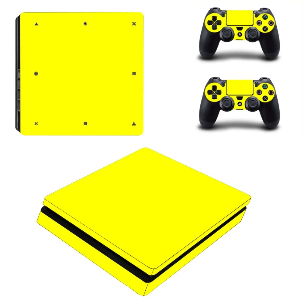 Чистый белый цвет PS4 тонкий стикер кожи для sony playstation 4 консоль и контроллер наклейка PS4 тонкий стикер