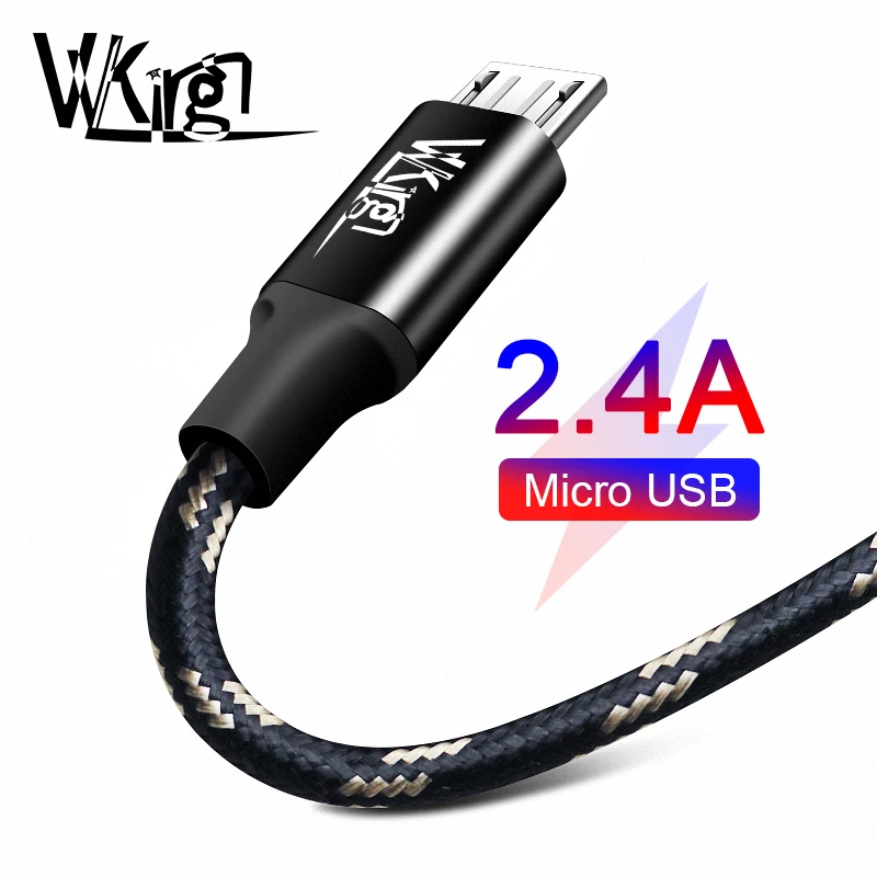 VVKing Micro USB кабель 2 4a нейлоновый для быстрой зарядки и передачи данных Samsung Xiaomi LG