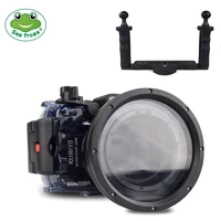 seafrogs 60m195ft diving camera waterproof housing case for sony rx100 vi with two hands aluminium tray