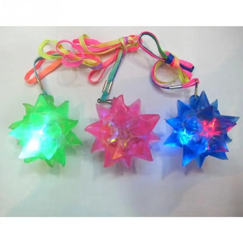 6pcs Necklace Toy Blinking Crystal LED Glow Gifts PVC Star Party Dazzling Necklaces | Украшения и аксессуары